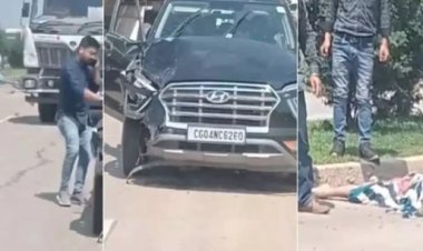 कार की टक्कर से, बाइक सावर महिला और 4 माह के बच्चे की मौत