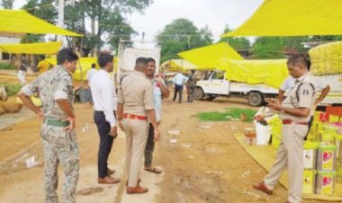 साप्ताहिक बाजार की चेकिंग, कारोबारियों को समझाईश