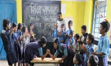 शैक्षिक सप्ताह के तीसरे दिन शालाओं में हुआ शैक्षिक खेल गतिविधियों का आयोजन