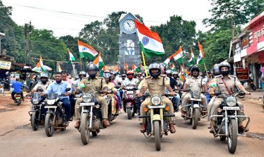 हर घर तिरंगा अभियान के तहत बालोद में निकली  विशाल बाईक रैली