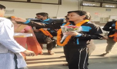 रीवा के प्रतिभागियों ने नेशनल कूडो चैम्पियनशिप में जीते मैडल:वापसी पर हुआ जोरदार स्वागत; 27 राज्यों के खिलाड़यों ने लिया था भाग