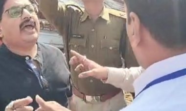 जनता दल के कार्यालय पर चला बुलडोजर, VIDEO:अधिकारियों से हुआ विवाद; डायरेक्टर रक्षा संपदा के निर्देश पर कार्रवाई