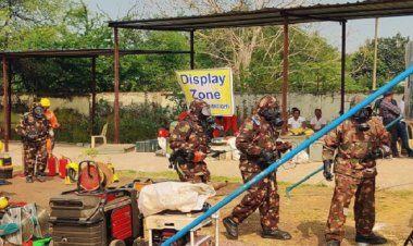 जिला चिकित्सालय में एनडीआरएफ की मॉक ड्रिल