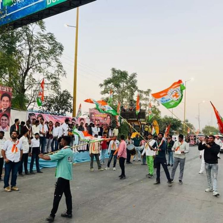 इंदौर में युवा कांग्रेस के राष्ट्रीय अध्यक्ष का स्वागत:मध्यप्रदेश के प्रथम दौरे पर उदय भानु चिब की जोरदार अगवानी की गई
