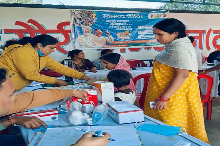 स्वास्थ्य शिविर में 120 से ज्यादा मरीजों को मिला निःशुल्क जांच का लाभ