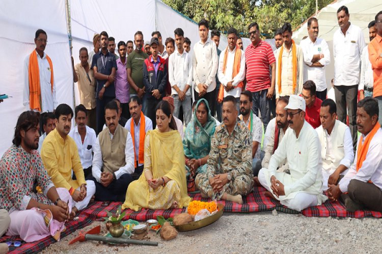 पुलिस चौकी दशरंगपुर के नवीन भवन निर्माण हेतु भूमि पूजन संपन्न !