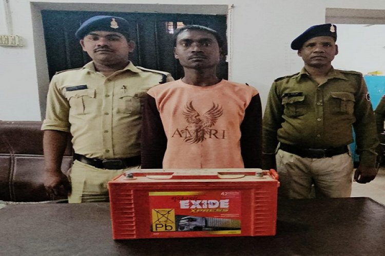 बैटरी चोरी करने वाला आरोपी गिरफ्तार