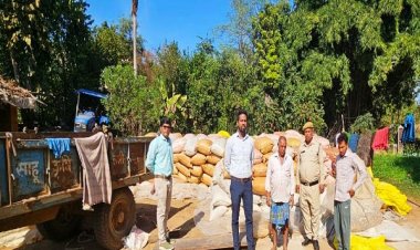 पिथौरा में 650 कट्टा अवैध धान जब्त