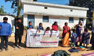 छात्र छात्राओं को टीबी मुक्त भारत की सपथ दिलाई