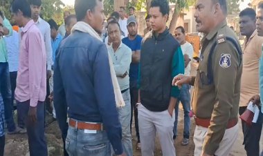 ग्राम पंचायत बंदारी में भ्रष्टाचार की जांच करने पहुंची टीम