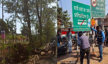 राजधानी के व्यस्तम मार्गों से अतिक्रमण हटाकर बढ़ाई गई चौड़ाई