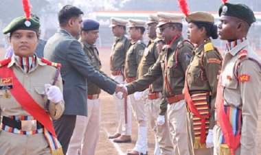 शहीद कर्नल विप्लव त्रिपाठी स्टेडियम में हुआ गणतंत्र दिवस समारोह का फुल ड्रेस रिहर्सल