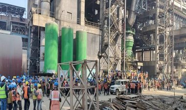 सीमेंट प्लांट में हादसा: स्कैफोल्डिंग गिरने से 5 मजदूरों की मौत, कई घायल...