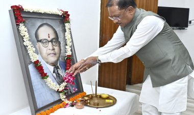 मुख्यमंत्री श्री विष्णु देव साय ने डॉ. भीमराव अम्बेडकर की जयंती पर उन्हें किया नमन