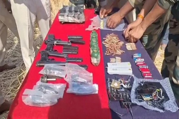 अजनाला में बड़ी आतंकी साजिश नाकाम: खेत से भारी मात्रा में RDX और हथियार बरामद
