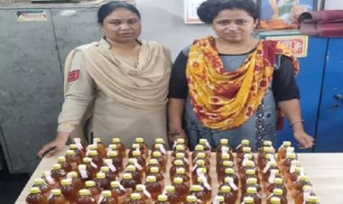 अवैध शराब बेचने वाली महिला तस्कर गिरफ्तार