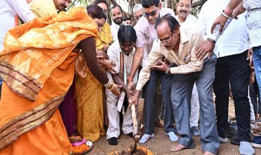 राजस्व मंत्री ने तुलसी में सीसी रोड निर्माण के लिए भूमि पूजन किया