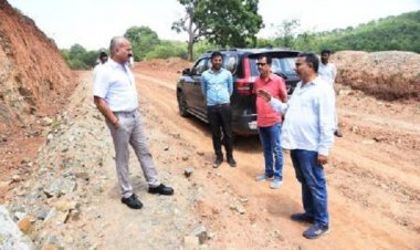 कलेक्टर ने जनमन योजना अंतर्गत निर्माणाधीन सड़कों का किया निरीक्षण