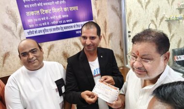 राजधानी के टिकरापारा में यात्री टिकट सेवा केंद्र का शुभारंभ