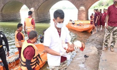 शिवनाथ नदी में बाढ़ बचाव के लिए मॉकड्रिल का आयोजन