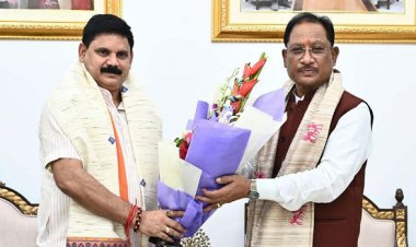 मुख्यमंत्री से केन्द्रीय कोयला-खान राज्य मंत्री ने की मुलाकात