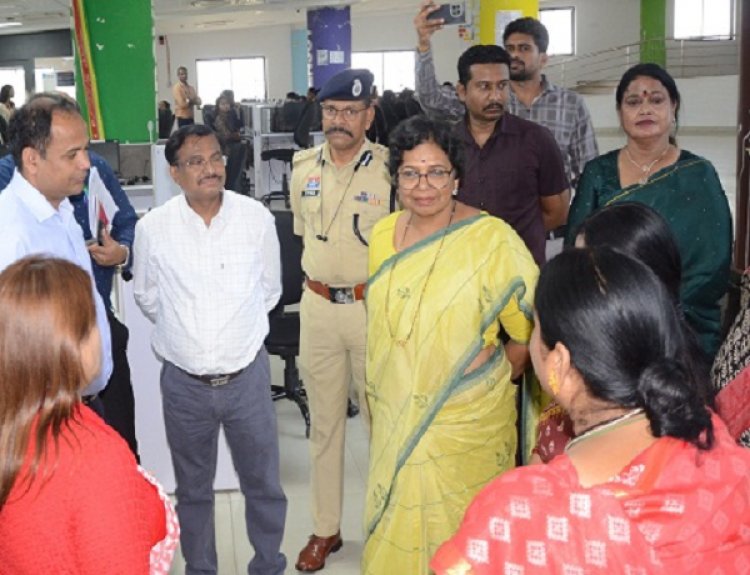 राष्ट्रीय महिला आयोग की अध्यक्ष ने रायपुर प्रवास के दौरान बीपीओ का लिया जायजा