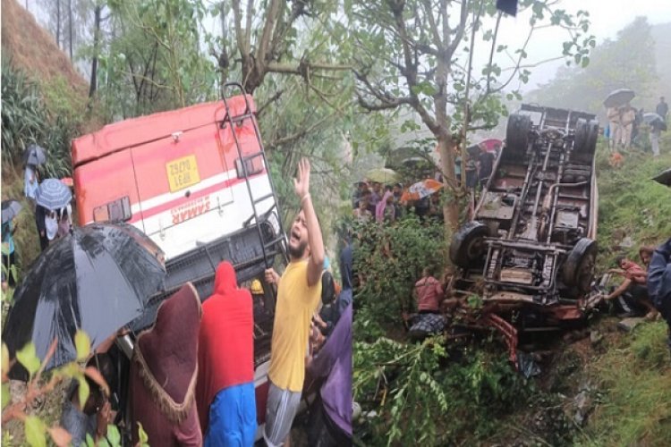 मंडी के कलखर में निजी बस दुर्घटनाग्रस्त, 15 से अधिक यात्री घायल