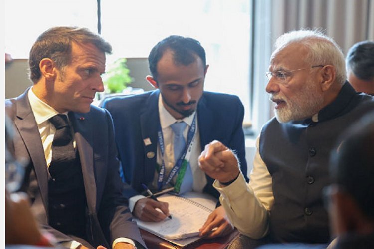 भारत-फ्रांस मिलकर पृथ्वी की बेहतरी के लिए काम करते रहेंगे : पीएम मोदी