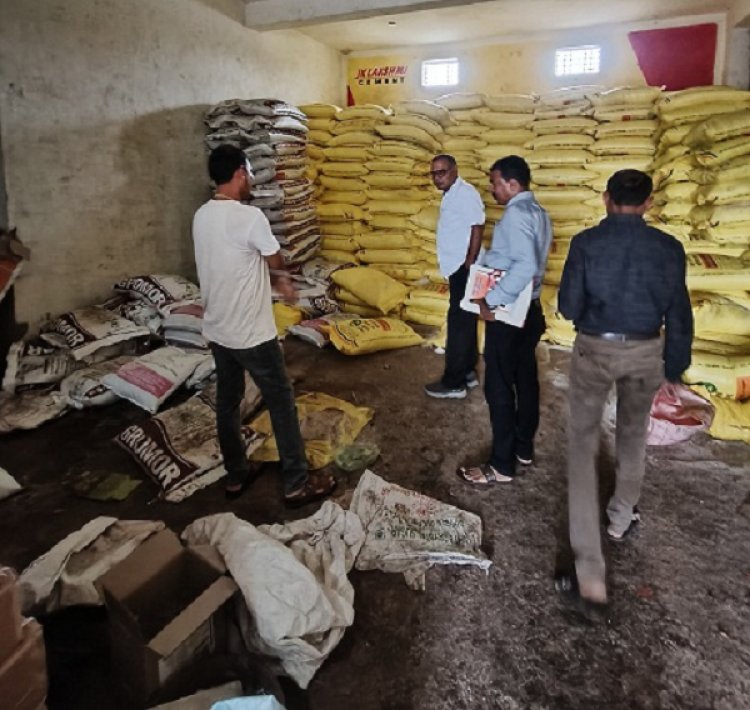 कलेक्टर के निर्देश पर निजी खाद एवं दवाई दुकानों में छापामार कार्रवाई