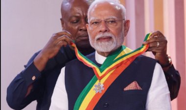प्रधानमंत्री मोदी घाना के सर्वोच्च राष्ट्रीय सम्मान से सम्मानित