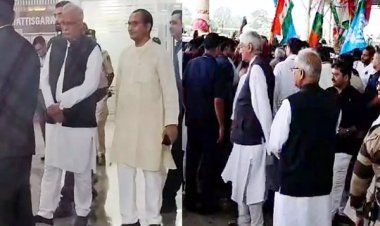 कांग्रेस की सभा में बारिश के बीच नेताओं में हावी रही दिखावेबाजी