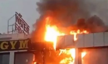 तेलीबांधा के जिम में लगी आग