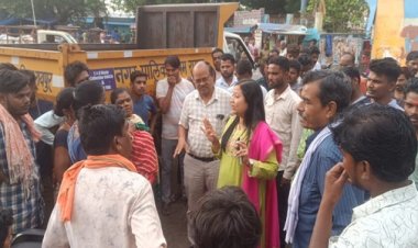 खमतराई बाजार में मछली दुकानों को व्यवस्थित करने की कार्रवाई जारी