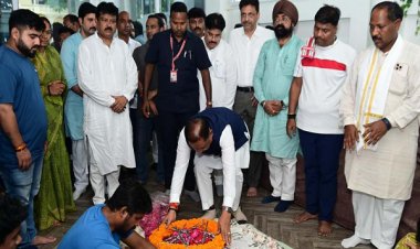 सीएम साय ने स्व निखिल कश्यप को दी श्रद्धांजलि