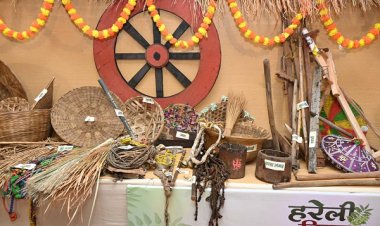 सीएम हाउस में छत्तीसगढ़ी परंपराओं की झलक: कृषि यंत्रों के साथ बिखरी सांस्कृतिक छटा