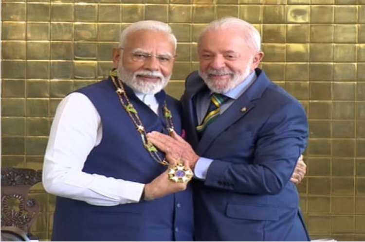 राष्ट्रपति लूला ने प्रधानमंत्री मोदी को ब्राजील के सर्वोच्च अवॉर्ड से किया सम्मानित