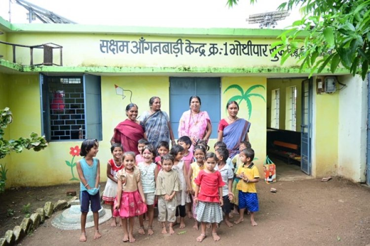 आंगनबाड़ी केंद्र नन्हे बच्चों के लिए प्ले स्कूल की तरह