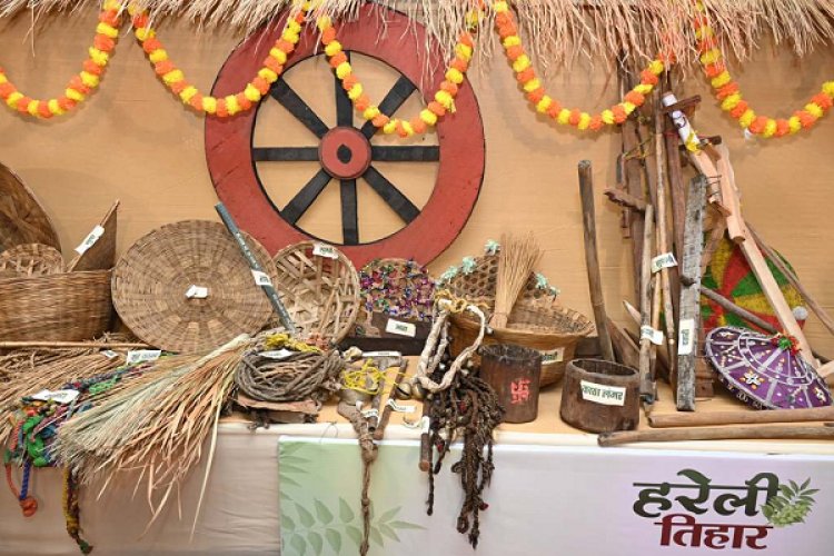 सीएम हाउस में छत्तीसगढ़ी परंपराओं की झलक: कृषि यंत्रों के साथ बिखरी सांस्कृतिक छटा