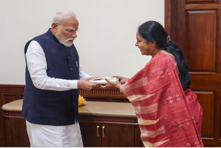 भाजपा महिला मोर्चा की राष्ट्रीय अध्यक्ष वनथी श्रीनिवासन ने प्रधानमंत्री मोदी से की मुलाकात