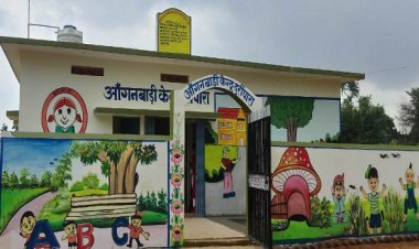 रायपुर : महानगरों के प्ले स्कूल की तरह सुंदर आंगनबाड़ी पहाड़ी कोरवा बस्तियों में