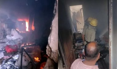 नेहरू नगर स्थित मकान में आग, दमकल कर्मियों ने बचाई बड़ी दुर्घटना