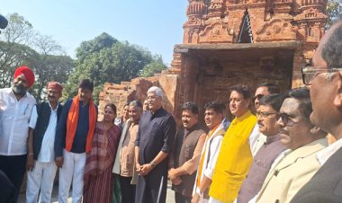 केंद्रीय संस्कृति एवं पर्यटन मंत्री श्री गजेन्द्र सिंह शेखावत ने किया ऐतिहासिक सिरपुर के पुरातात्विक स्थलों का निरीक्षण