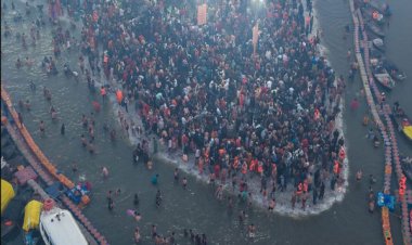 संगम की रेती पर उमड़ा आस्था का सैलाब