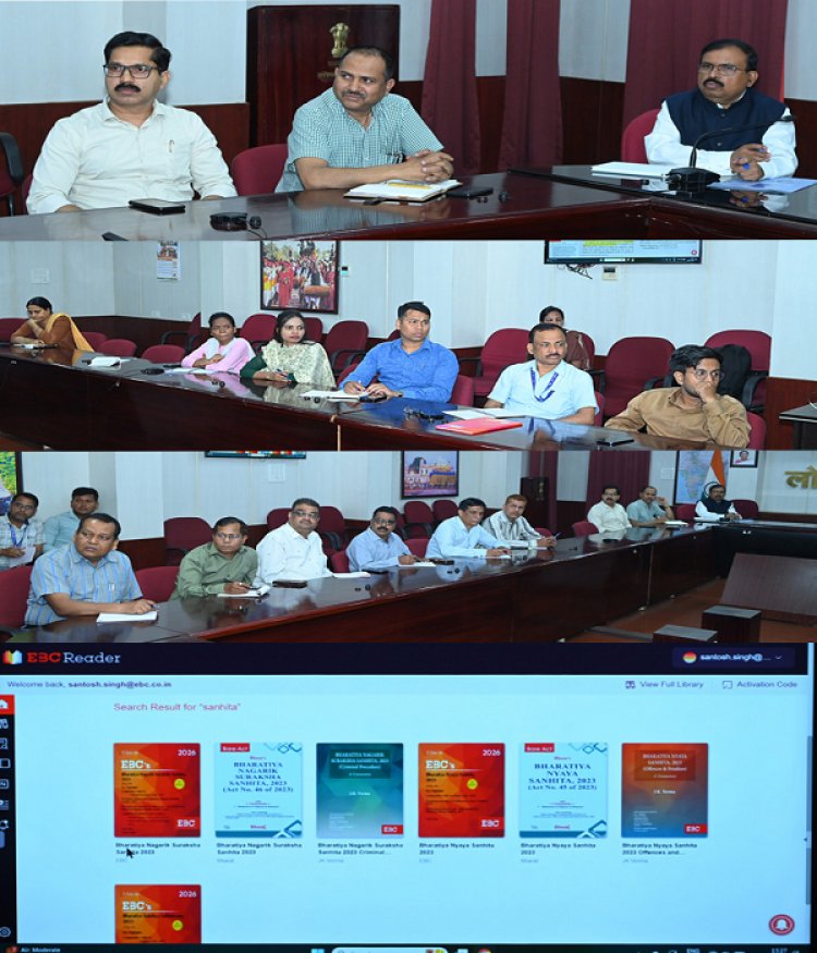 लोकभवन में ई-लाइब्रेरी के उपयोग पर दिया गया प्रशिक्षण