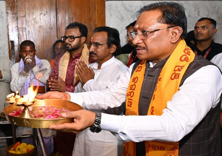 मुख्यमंत्री श्री विष्णु देव साय ने जगन्नाथ मंदिर में की पूजा-अर्चना