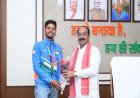 उप मुख्यमंत्री श्री अरुण साव से छत्तीसगढ़ के अंतरराष्ट्रीय शूटर दिव्यांशु ने की मुलाकात