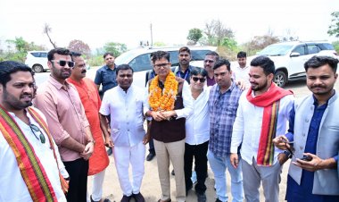 वित्त मंत्री श्री ओपी चौधरी का कांकेर आगमन पर आत्मीय स्वागत