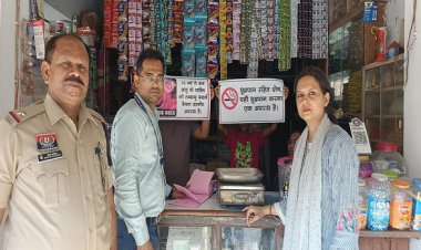 राष्ट्रीय तंबाकू नियंत्रण कार्यक्रम के अंतर्गत तेंदूकोना में चालानी कार्यवाही, 14 प्रकरण दर्ज
