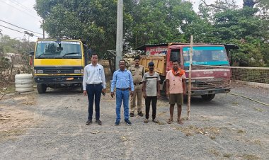 रेत के अवैध परिवहन मामले में दो टिपर जब्त