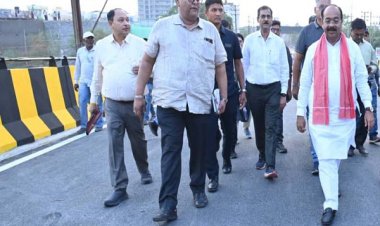 कचना ओवर-ब्रिज जल्द होगा शुरू, उप मुख्यमंत्री श्री अरुण साव ने अंतिम चरण के कार्यों का किया निरीक्षण